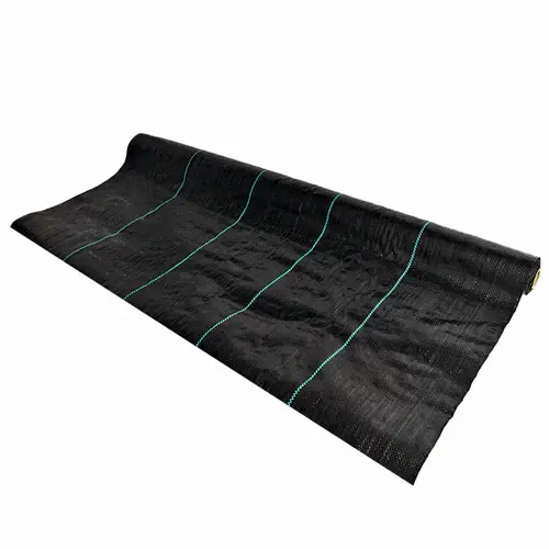 Folie antiburuieni/mulcire din polipropilena, MESTERINO PP10000550, 0,5 m X 50 m, densitate 100g/mp culoare neagra cu dungi, protectie UV