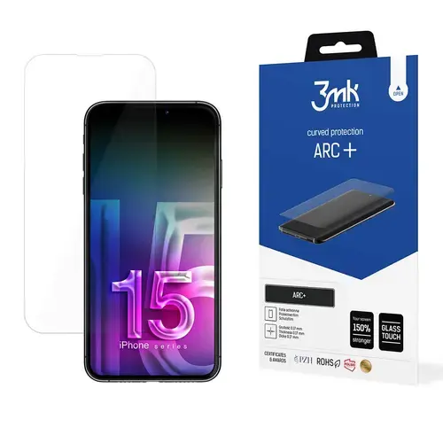 Folie de protectie 3mk ARC+ Flexible Glass pentru iPhone 15 Pro