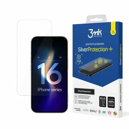 Folie de protectie 3mk SilverProtection+ pentru iPhone 16