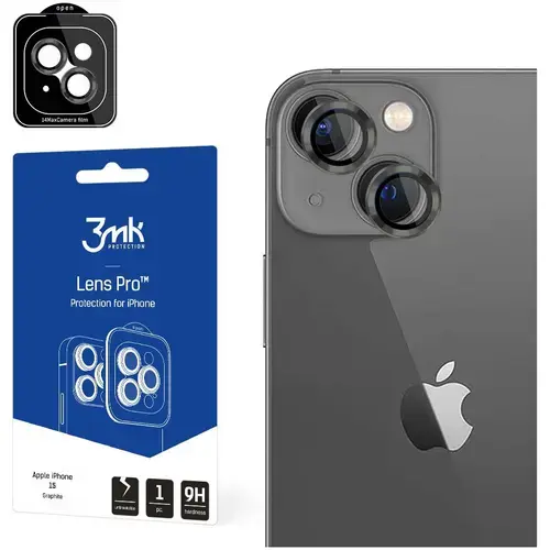 Folie de protectie camera 3mk Lens Protection Pro Graphite pentru iPhone 15