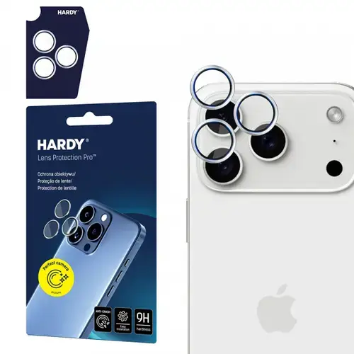 Folie de protectie Camera Spate 3MK Hardy Protection Pro pentru Apple iPhone 17 Pro Max / 17 Pro, Sticla Securizata (Argintiu)