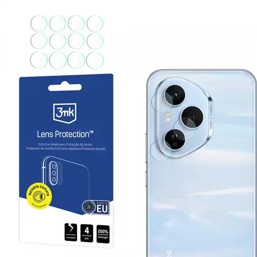 Folie de protectie Camera Spate 3MK Protection pentru Honor 400 Pro, Sticla Securizata, Set 4 bucati