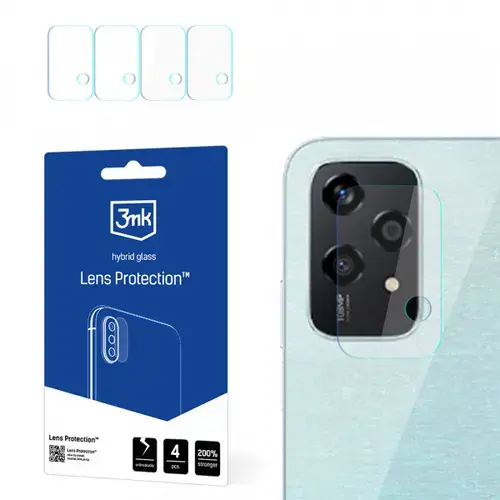 Folie de protectie Camera Spate 3MK Protection pentru Honor 200 Lite, Sticla Securizata, Set 4 bucati