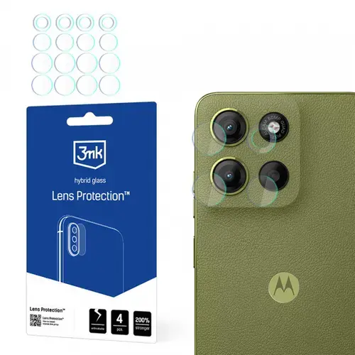 Folie de protectie Camera Spate 3MK Protection pentru Motorola Moto G15 / G15 Power, Sticla Securizata, Set 4 bucati