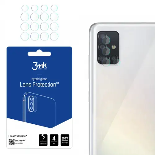 Folie de protectie Camera Spate 3MK Protection pentru Samsung Galaxy A52s 5G A528 / A52 5G A526, Sticla Securizata, Set 4 bucati