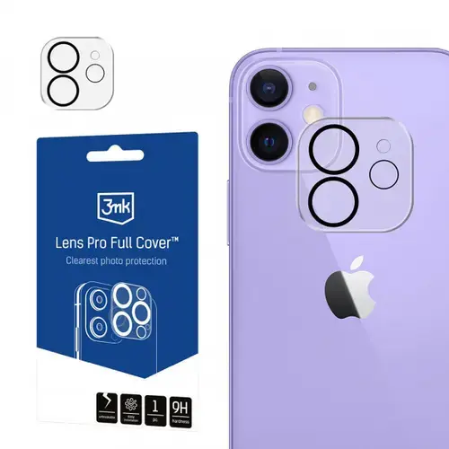 Folie de protectie Camera Spate 3MK Protection Pro pentru Apple iPhone 12, Sticla Securizata