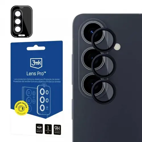 Folie de protectie Camera Spate 3MK Protection Pro pentru Samsung Galaxy S26, Sticla Securizata, Neagra