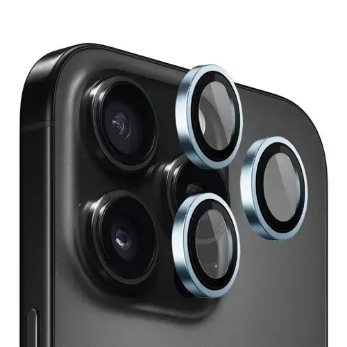 Folie de protectie Camera Spate Blueo Metal Frame pentru Apple iPhone 13 Pro Max / 13 Pro, Sticla Securizata