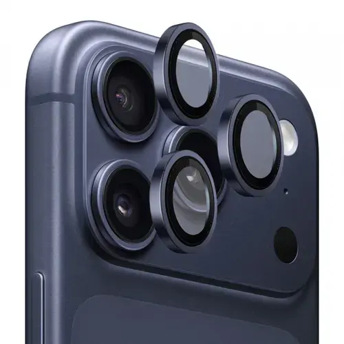 Folie de protectie Camera Spate Blueo Metal Frame pentru Apple iPhone 17 Pro Max / 17 Pro, Sticla Securizata