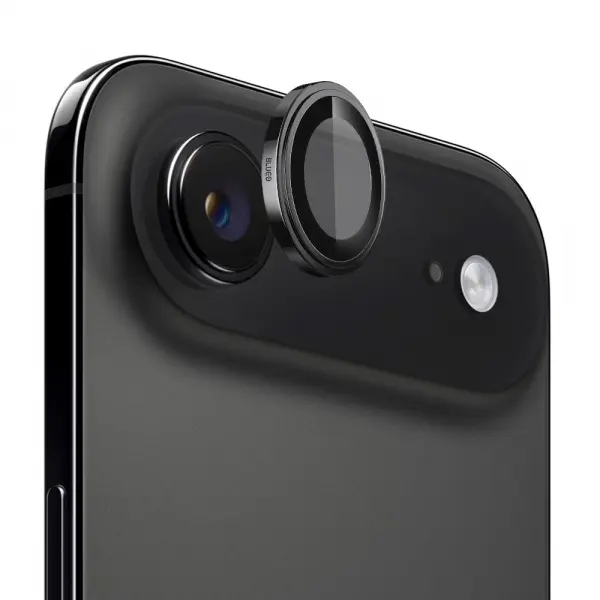 Folie de protectie Camera Spate Blueo Sapphire Crystal pentru Apple iPhone 17 Air, Sticla Securizata, Neagra