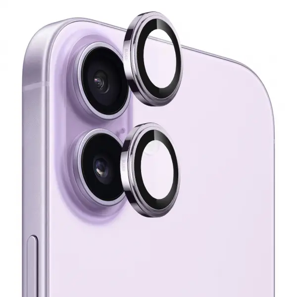 Folie de protectie Camera Spate Blueo Sapphire Crystal pentru Apple iPhone 17, Sticla Securizata, Mov