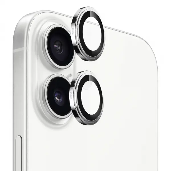 Folie de protectie Camera Spate Blueo Sapphire Crystal pentru Apple iPhone 17, Sticla Securizata, Argintie