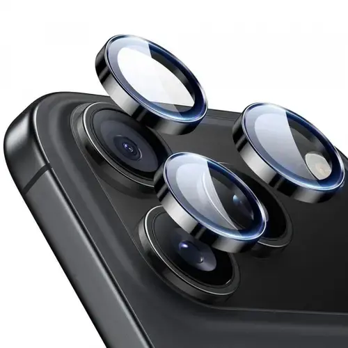 Folie de protectie Camera Spate ESR Armorite pentru Apple iPhone 17 Pro Max, Sticla Securizata, Set 2 bucati (Negru)