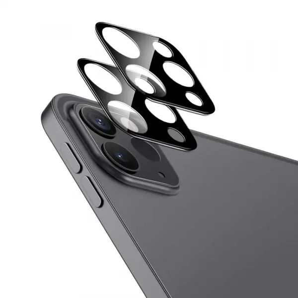 Folie de protectie Camera Spate ESR pentru Apple iPad Pro 13 (2024) / Pro 11 (2022) / Pro 12.9 (2022), Sticla Securizata, Set 2 bucati, Neagra