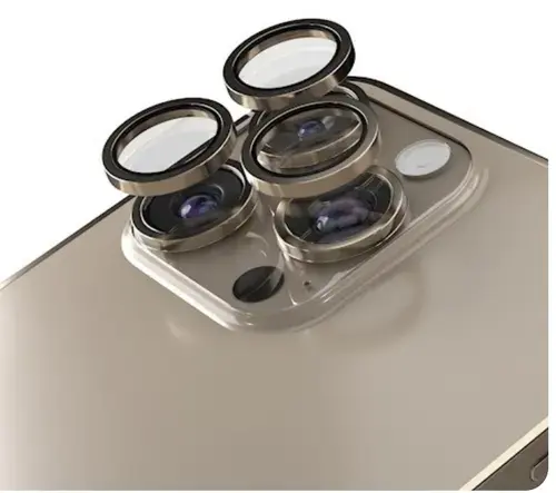 Folie de protectie Camera Spate Etteri pentru Apple iPhone 16 Pro Max / 16 Pro, Sticla Securizata, Bronz