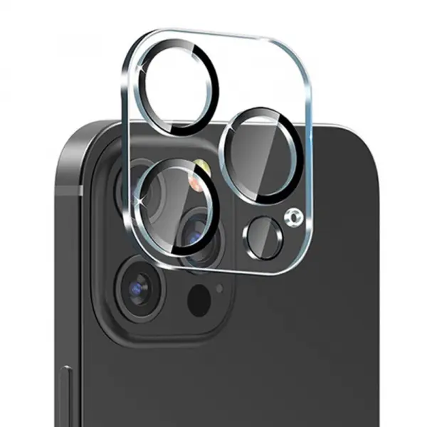 Folie de protectie Camera Spate Lito S+ pentru Apple iPhone 13 Pro Max / 13 Pro, Sticla Securizata, Neagra