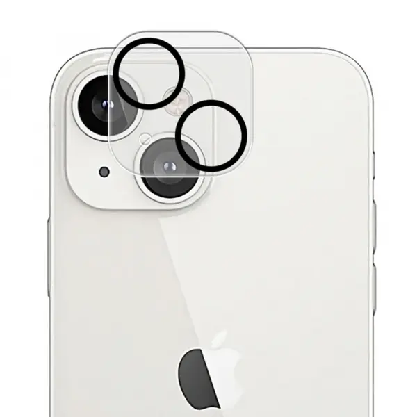 Folie de protectie Camera Spate Lito S+ pentru Apple iPhone 14 Plus / 14, Sticla Securizata, Neagra