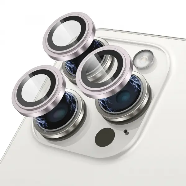 Folie de protectie Camera Spate Lito S+ pentru Apple iPhone 17, Sticla Securizata, Roz