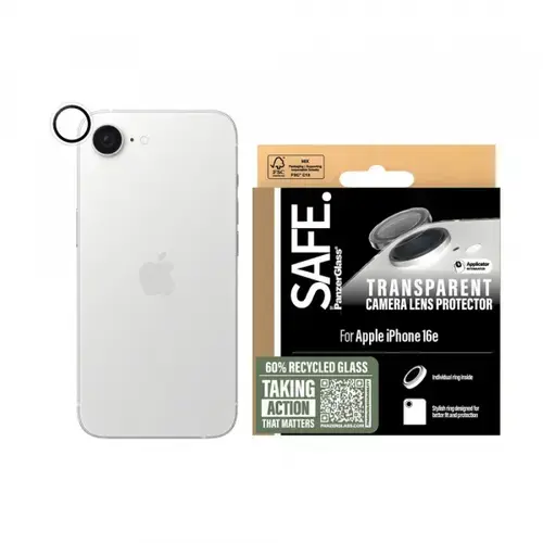 Folie de protectie Camera Spate PanzerGlass Safe. pentru Apple iPhone 16e, Sticla Securizata