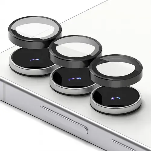 Folie de protectie Camera Spate Ringke pentru Samsung Galaxy S25 FE, Sticla Securizata, Set 2 bucati, Neagra