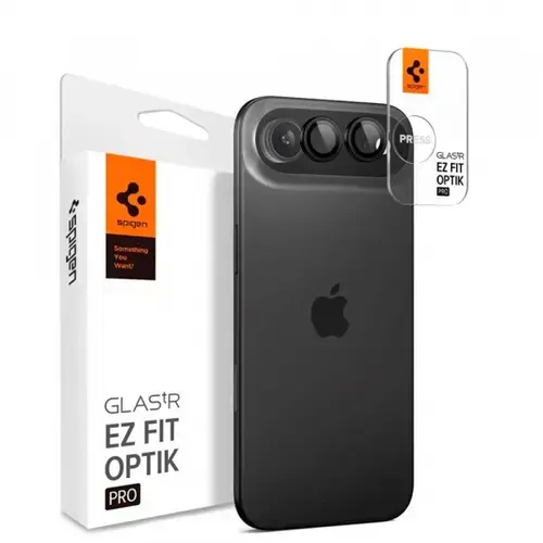 Folie de protectie Camera Spate Spigen GlastR EZ FIT Optik Pro pentru Apple iPhone Air, Sticla Securizata, Set 2 bucati