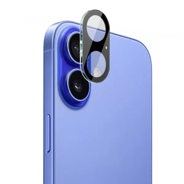 Folie de protectie Camera Spate Techsuit pentru Apple iPhone 17, Sticla Securizata, Neagra