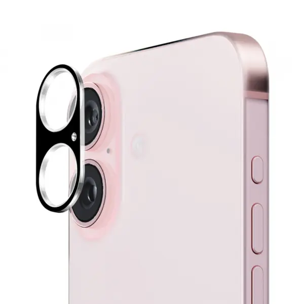 Folie de protectie Camera Spate Techsuit pentru Apple iPhone 16 Plus / 16, Sticla Securizata, Neagra