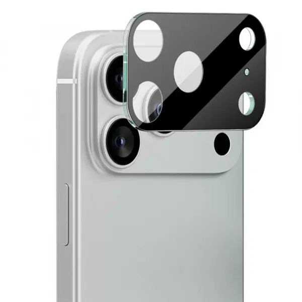 Folie de protectie Camera Spate Techsuit pentru Apple iPhone 17 Pro, Sticla Securizata, Neagra