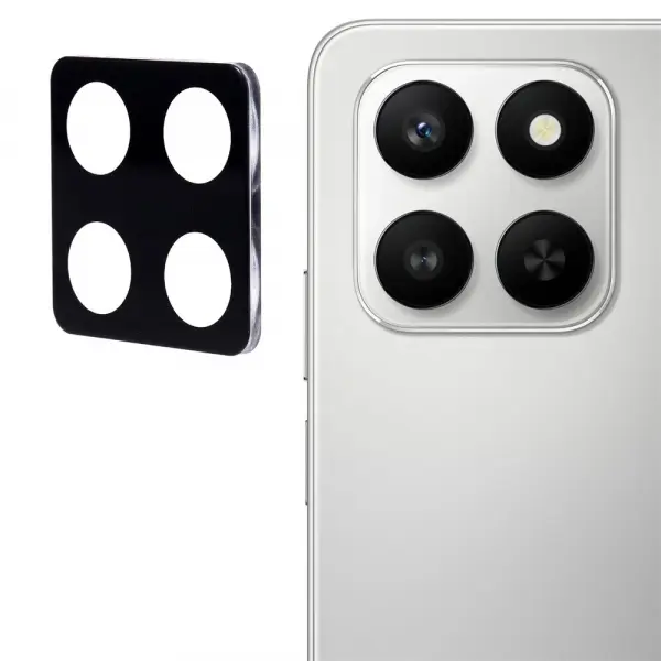 Folie de protectie Camera Spate Techsuit pentru Honor 400 Smart 4G / X7d 4G / 400 Smart 5G, Sticla Securizata, Neagra