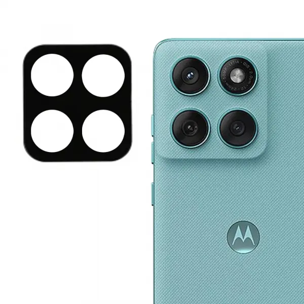 Folie de protectie Camera Spate Techsuit pentru Motorola Edge 60 Fusion / Edge 60, Sticla Securizata, Neagra