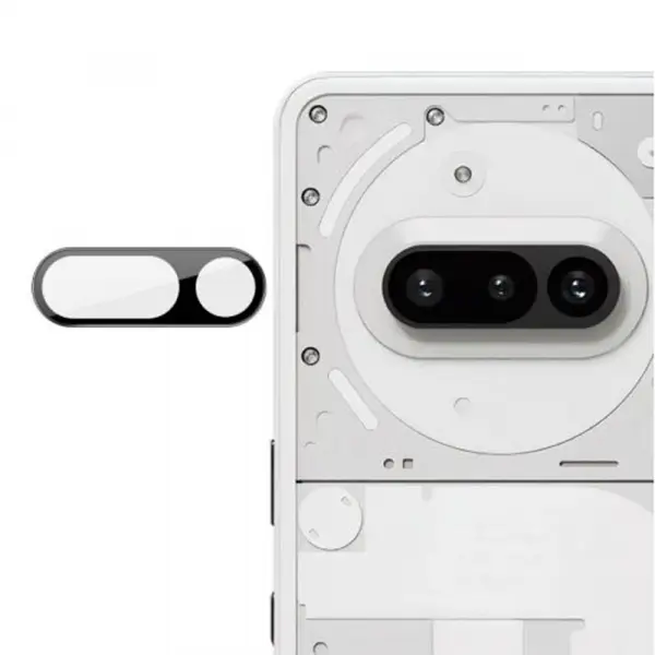 Folie de protectie Camera Spate Techsuit pentru Nothing Phone (3a), Sticla Securizata, Neagra