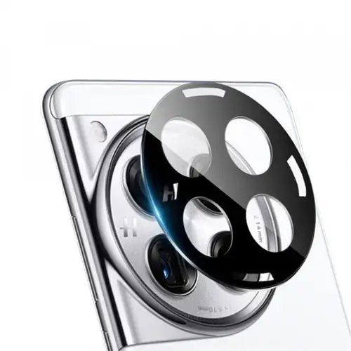 Folie de protectie Camera Spate Techsuit pentru OnePlus 12, Sticla Securizata (Negru)
