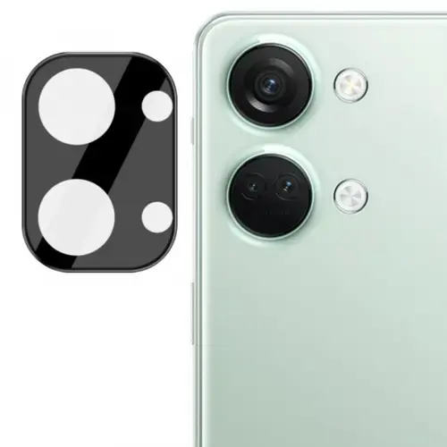 Folie de protectie Camera Spate Techsuit pentru OnePlus Nord 3, Sticla Securizata, Neagra