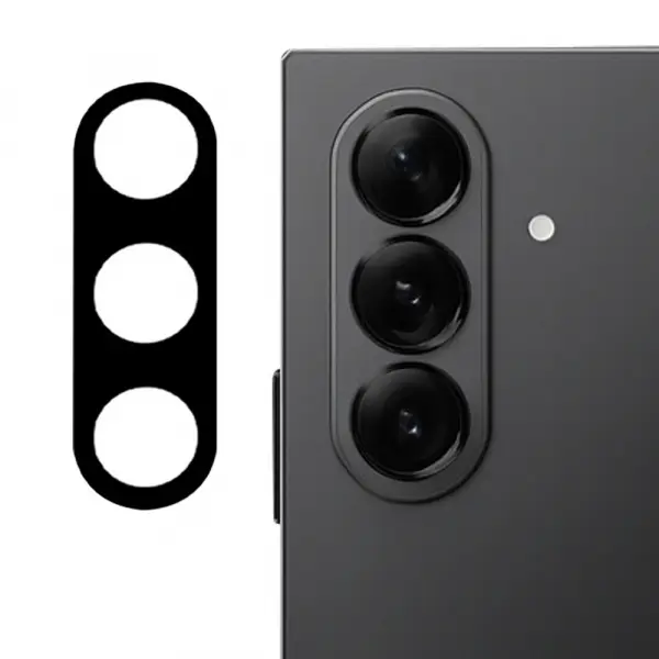 Folie de protectie Camera Spate Techsuit pentru Samsung Galaxy Z Fold7 F966, Sticla Securizata, Neagra