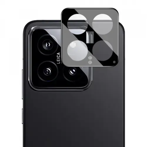 Folie de protectie Camera Spate Techsuit pentru Xiaomi 14, Sticla securizata (Negru)
