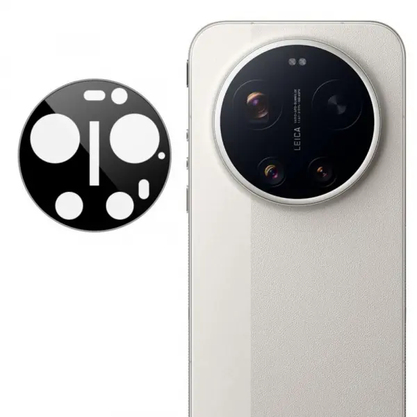 Folie de protectie Camera Spate Techsuit pentru Xiaomi 17 Ultra, Sticla Securizata, Neagra