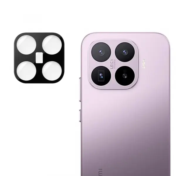Folie de protectie Camera Spate Techsuit pentru Xiaomi 17T, Sticla Securizata, Neagra