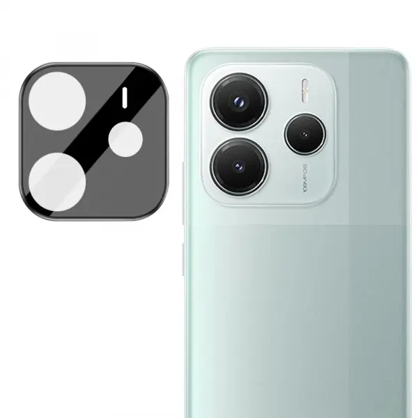 Folie de protectie Camera Spate Techsuit pentru Xiaomi Redmi Note 14 5G, Sticla Securizata, Neagra