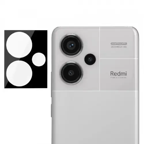 Folie de protectie Camera Spate Techsuit pentru Xiaomi Redmi Note 13 Pro+, Sticla securizata (Negru)