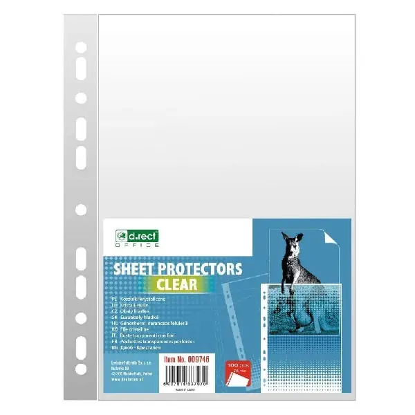 Folie de protectie D-Rect A4 75 microni 100 bucati/set cristal Folie de protectie D-Rect A4 75 microni 100 bucati/set cristal