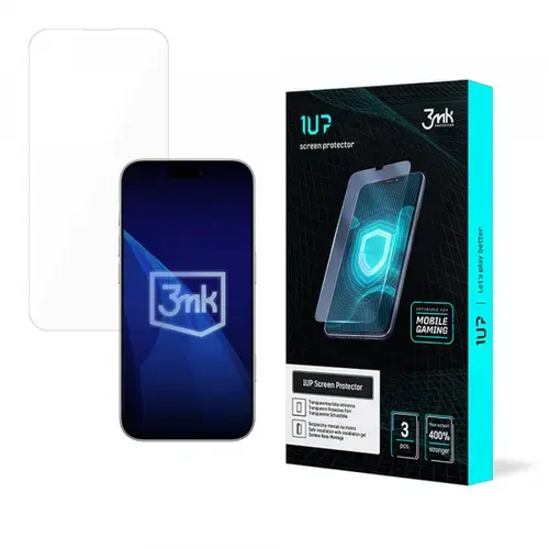 Folie de protectie Ecran 3MK 1UP pentru Apple iPhone Air, Sticla Securizata, Full Glue, Set 3 bucati