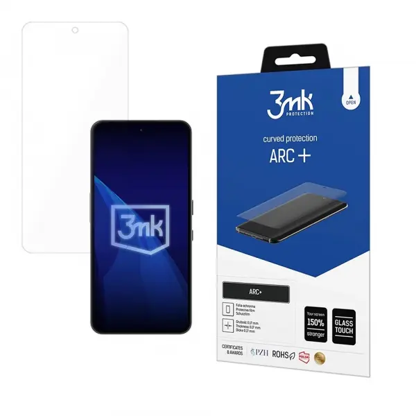 Folie de protectie Ecran 3MK ARC+ pentru Nothing Phone (3a) Lite, Plastic