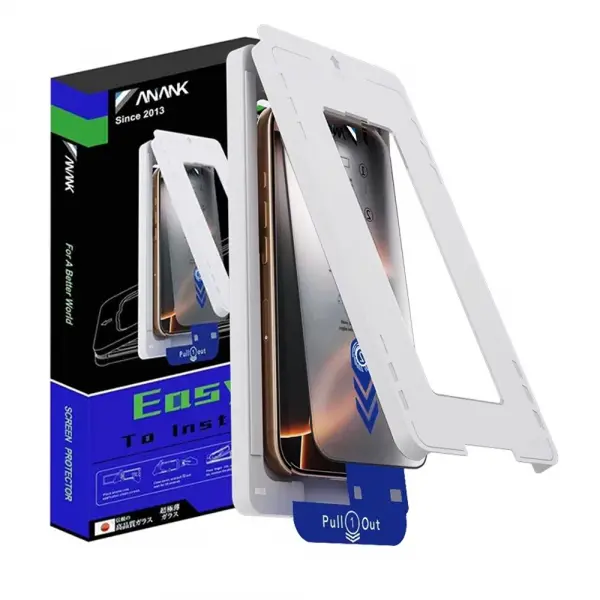 Folie de protectie Ecran Anank 5X Reinforced Applicator pentru Apple iPhone 17 Pro Max, Sticla Securizata, Full Glue, 2.5D, Neagra