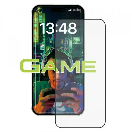 Folie de protectie Ecran Anank Anti-Fingerprint pentru Apple iPhone 15 Pro, Sticla Securizata, Full Glue, 2.5D