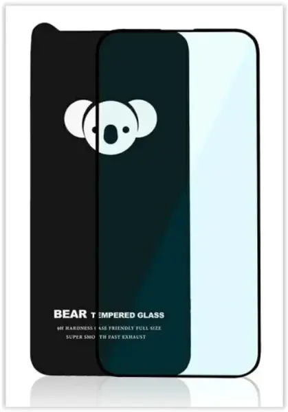 Folie de protectie Ecran Bear HD pentru Apple iPhone 16 Pro Max, Sticla Securizata, Full Glue, Neagra