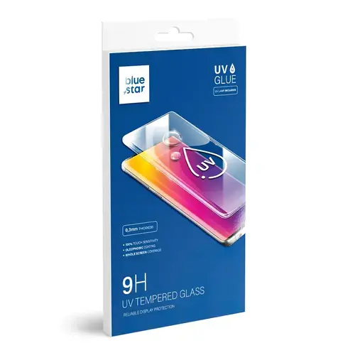 Folie de protectie Ecran Blue Star pentru Samsung Galaxy S22 Ultra 5G S908, Sticla Securizata, UV Glue
