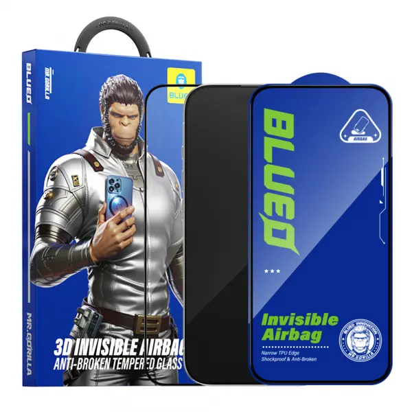 Folie de protectie Ecran Blueo Anti-Broken pentru Apple iPhone 17 Pro / 17 / 16 Pro, Sticla Securizata, Full Glue, Neagra
