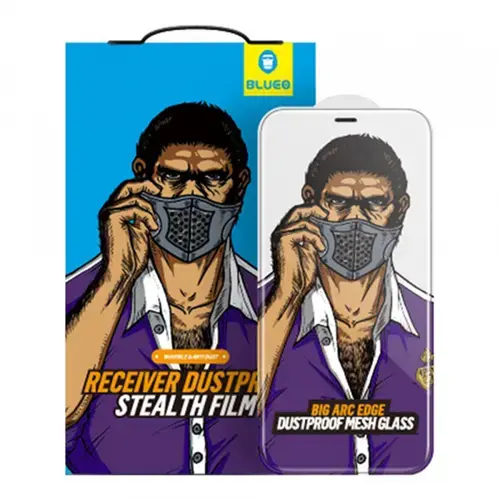 Folie de protectie Ecran Blueo Anti-Dust HD pentru Apple iPhone 12 Pro Max, Sticla Securizata, Full Glue