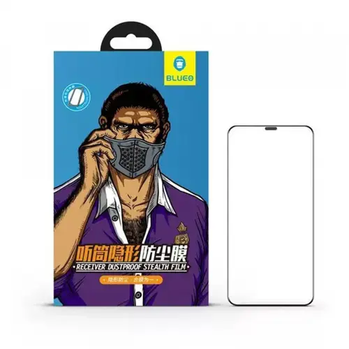 Folie de protectie Ecran Blueo Anti-Dust HD pentru Apple iPhone 11 Pro / XS / X, Sticla Securizata, Full Glue