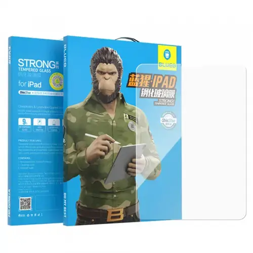 Folie de protectie Ecran Blueo HD Applicator Pro pentru Apple iPad 10.2 (2021) / 10.2 (2020) / 10.2 (2019), Sticla Securizata, Full Glue
